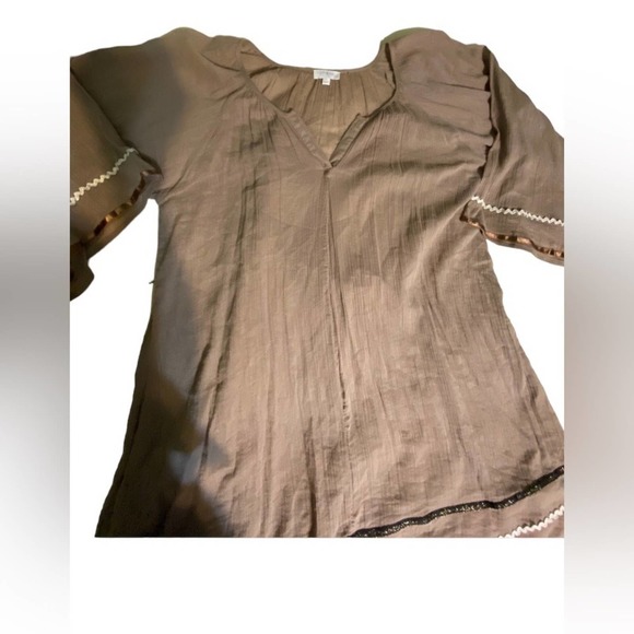 Umgee Dress Flowy Stylish Sheer Brown Size Medium - Picture 6 of 6